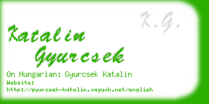 katalin gyurcsek business card